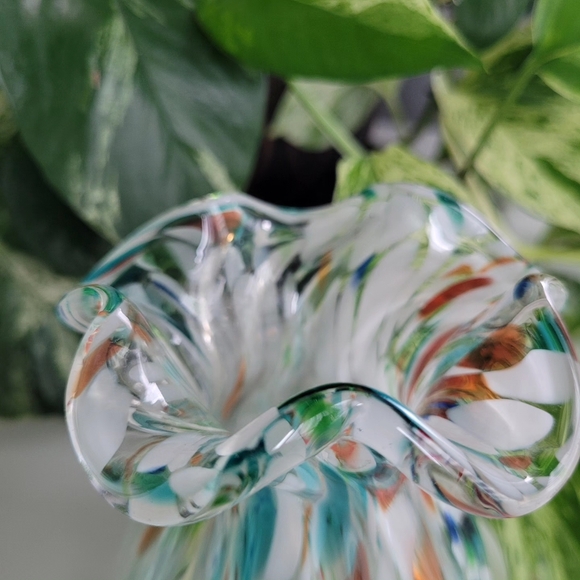 Murano End of Day Confetti Blown Glass Vase - Picture 4 of 4